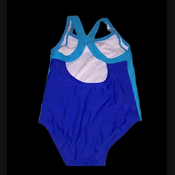 Speedo Girls' Solid Multi Color Splash Splice One Piece Swimsuit (8) #1 Brand - Picture 2 of 4